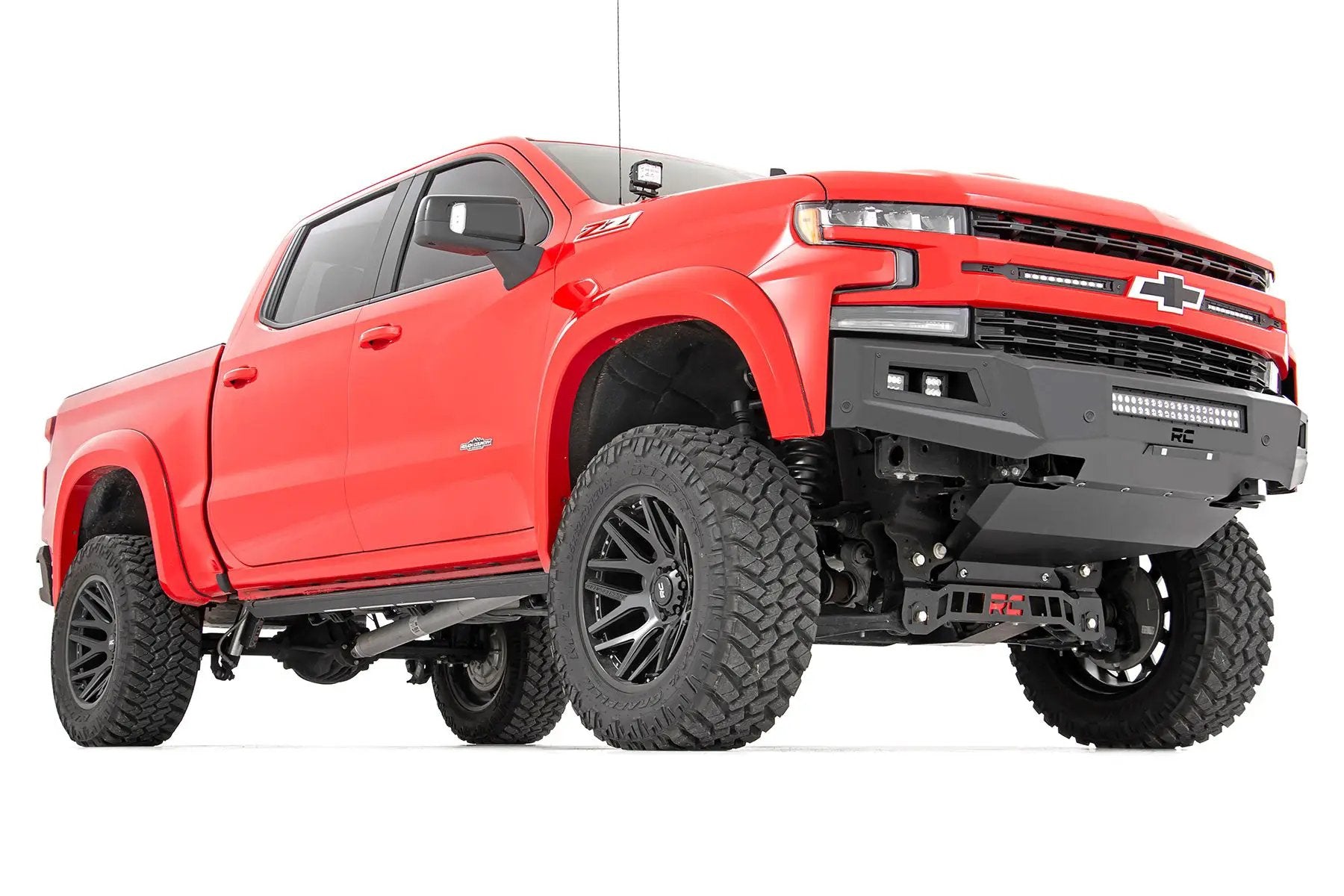 High Clearance Front Bumper | LED Lights & Skid Plate | Chevy Silverado 1500 (19-22) by Rough Country