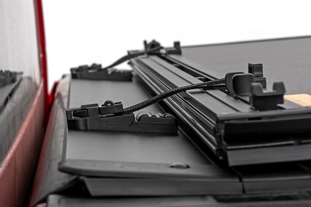Hard Tri-Fold Flip Up Bed Cover | 6'7" Bed | Chevy/GMC Sierra 1500 (19-26)/Silverado 1500 (19-26) by Rough Country