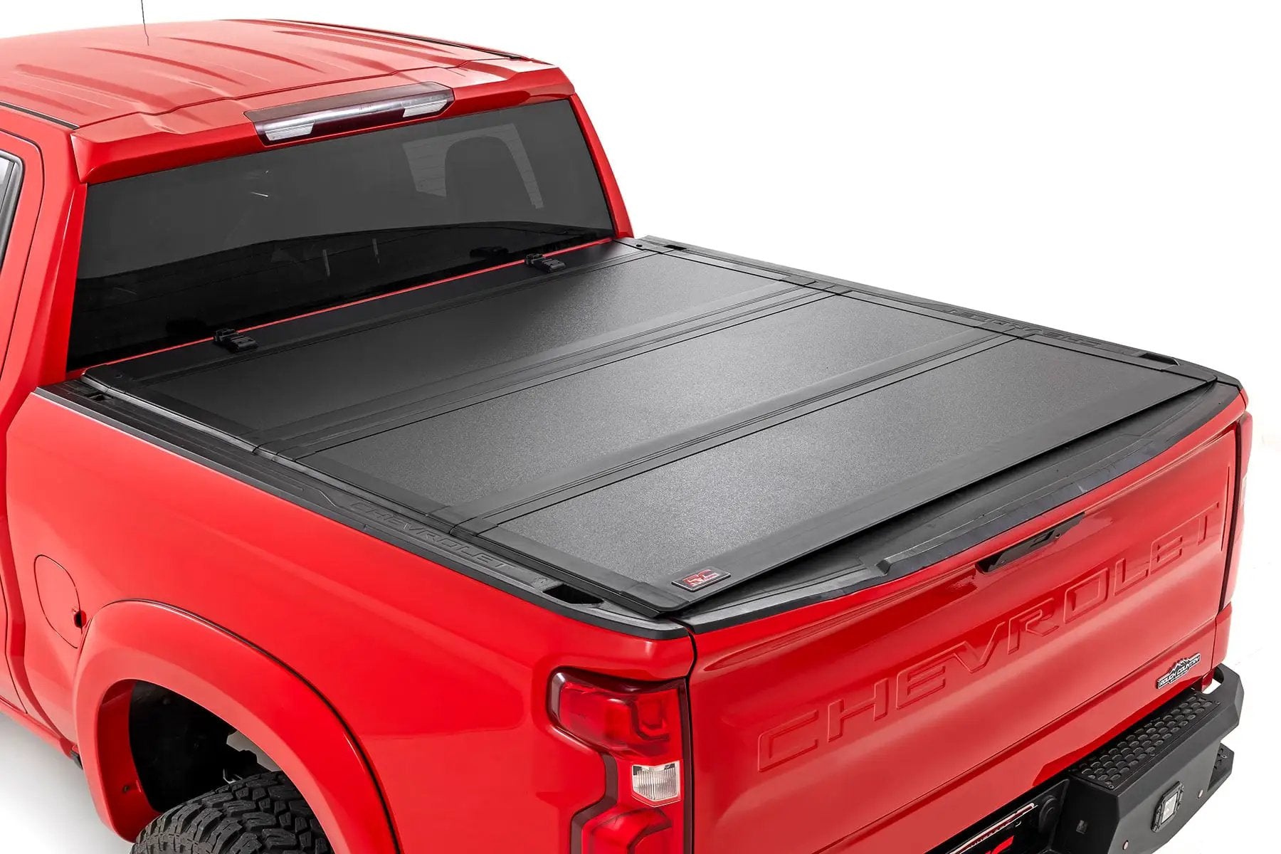 Hard Tri-Fold Flip Up Bed Cover | 6'7" Bed | Chevy/GMC Sierra 1500 (19-26)/Silverado 1500 (19-26) by Rough Country