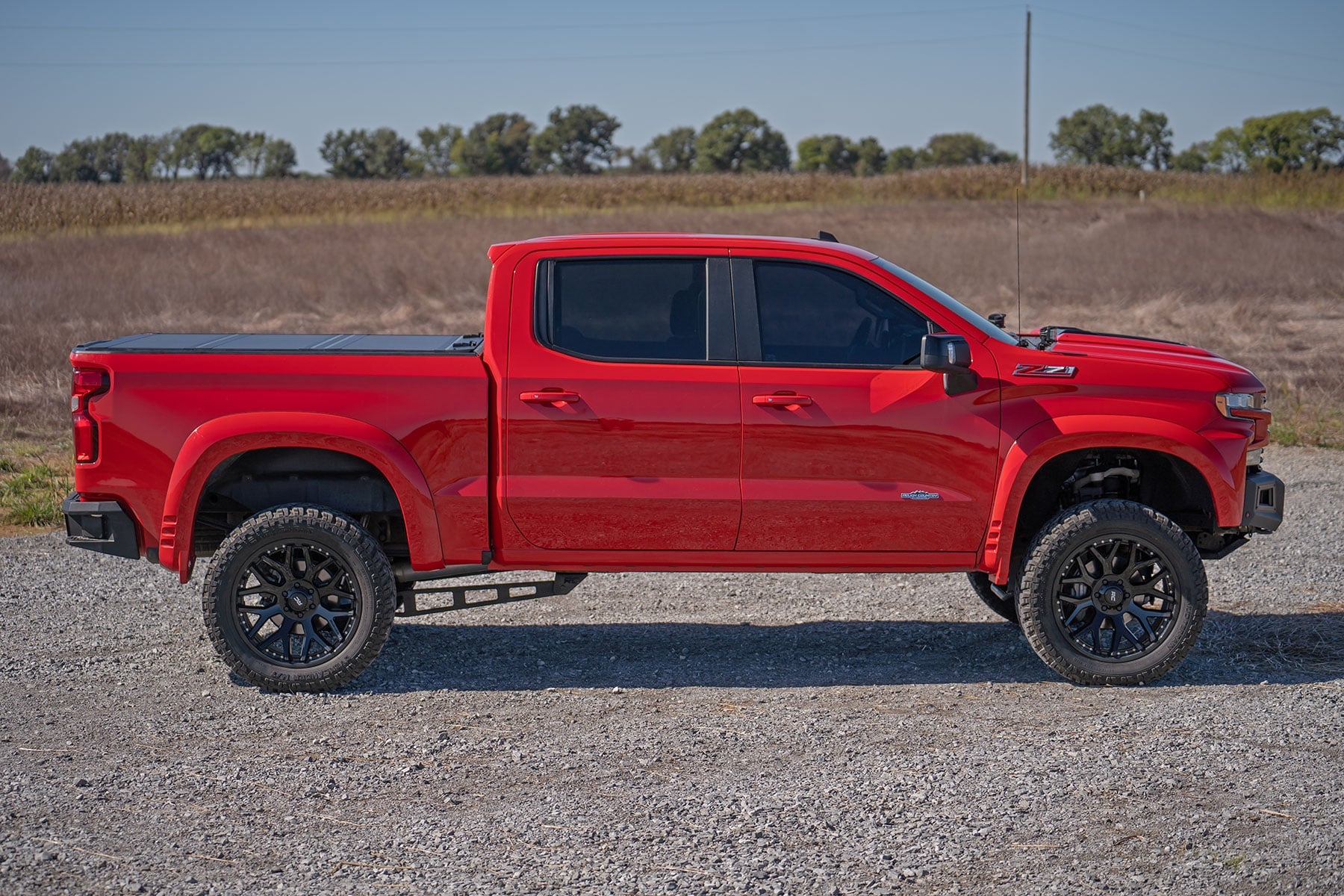 Hard Tri-Fold Flip Up Bed Cover | 5'10" Bed | Chevy/GMC Sierra 1500 (19-26)/Silverado 1500 (19-26) by Rough Country