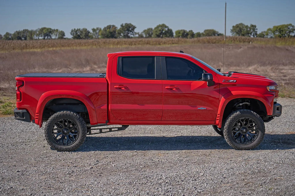 Hard Tri-Fold Flip Up Bed Cover | 5'10" Bed | Chevy/GMC Sierra 1500 (19-26)/Silverado 1500 (19-26) by Rough Country