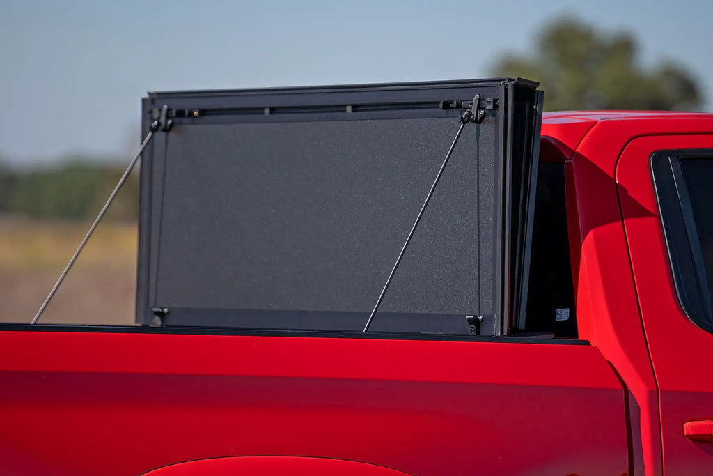 Hard Tri-Fold Flip Up Bed Cover | 5'10" Bed | Chevy/GMC Sierra 1500 (19-26)/Silverado 1500 (19-26) by Rough Country