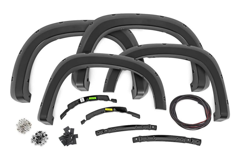 Pocket Fender Flares | GBA Black | Chevy Silverado 1500 2WD/4WD (2022-2026) by Rough Country