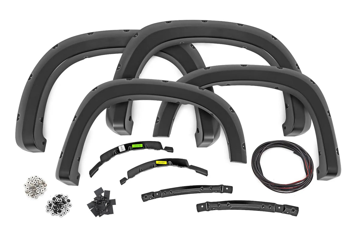 Pocket Fender Flares | GBA Black | Chevy Silverado 1500 2WD/4WD (2022-2026) by Rough Country