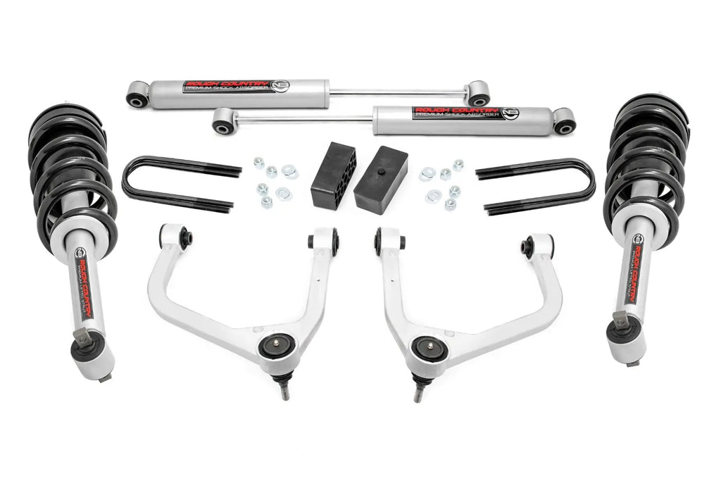3.5 Inch Lift Kit | Mono Leaf Rear | N3 Struts | GMC Sierra 1500 (19-24) by Rough Country