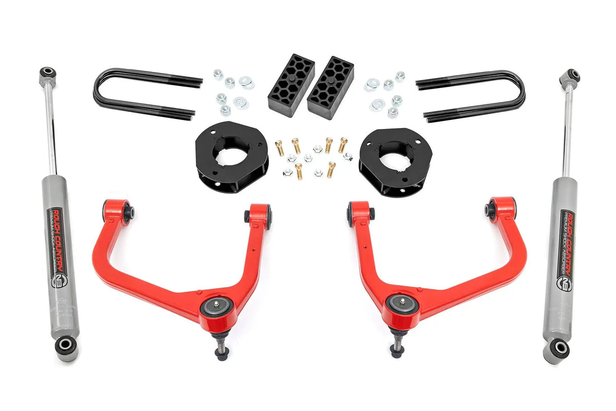 3.5 Inch Lift Kit | Rear Mono Leaf | Chevy Silverado 1500 2WD/4WD (2022-2024) by Rough Country