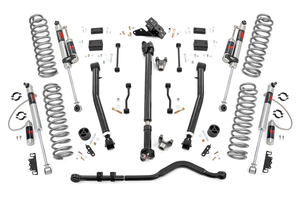 3.5 Inch Lift Kit | Adj Lower | FR D/S | M1R | Jeep Wrangler Unlimited Rubicon (18-23) by Rough Country
