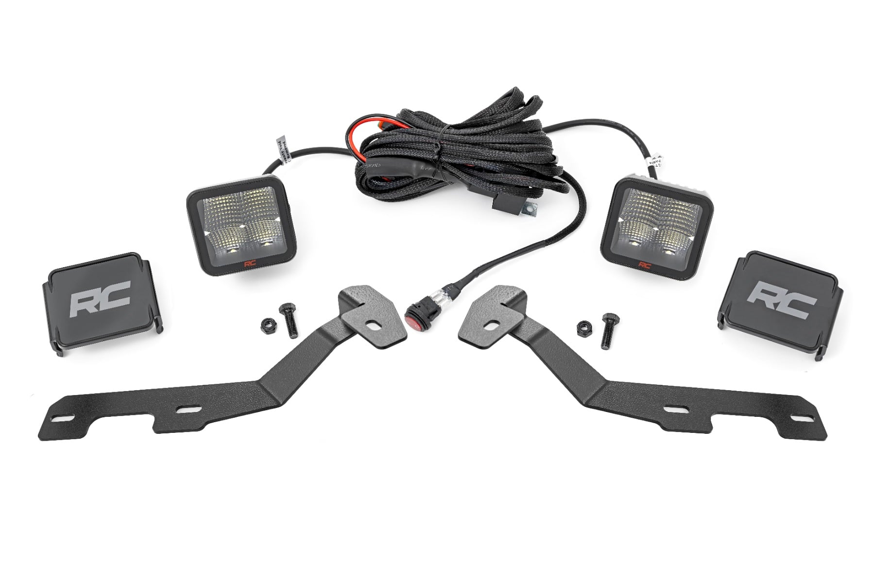 LED Light Kit | Ditch Mount | 2" Spectrum Pair | Spot | Ram 1500 (19-26) by Rough Country