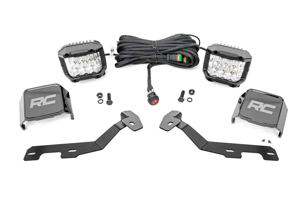 LED Light Kit | Ditch Mount | 3" OSRAM | Wide | Ram 1500 2WD/4WD (2019-2026) by Rough Country