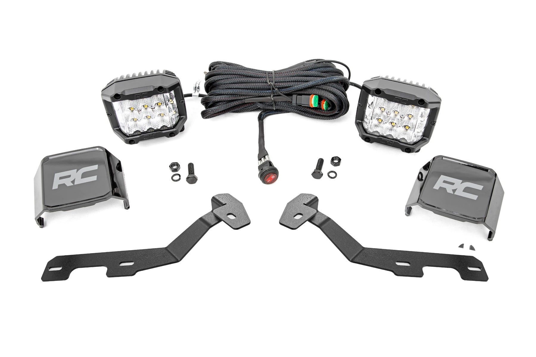 LED Light Kit | Ditch Mount | 3" OSRAM | Wide | Ram 1500 2WD/4WD (2019-2026) by Rough Country
