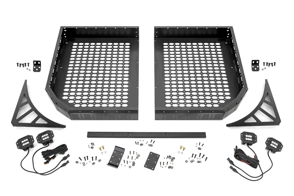 Cargo Rack | Dual 2" Black LED Pairs | Flush Mount | CFMOTO U10 1000 PRO by Rough Country