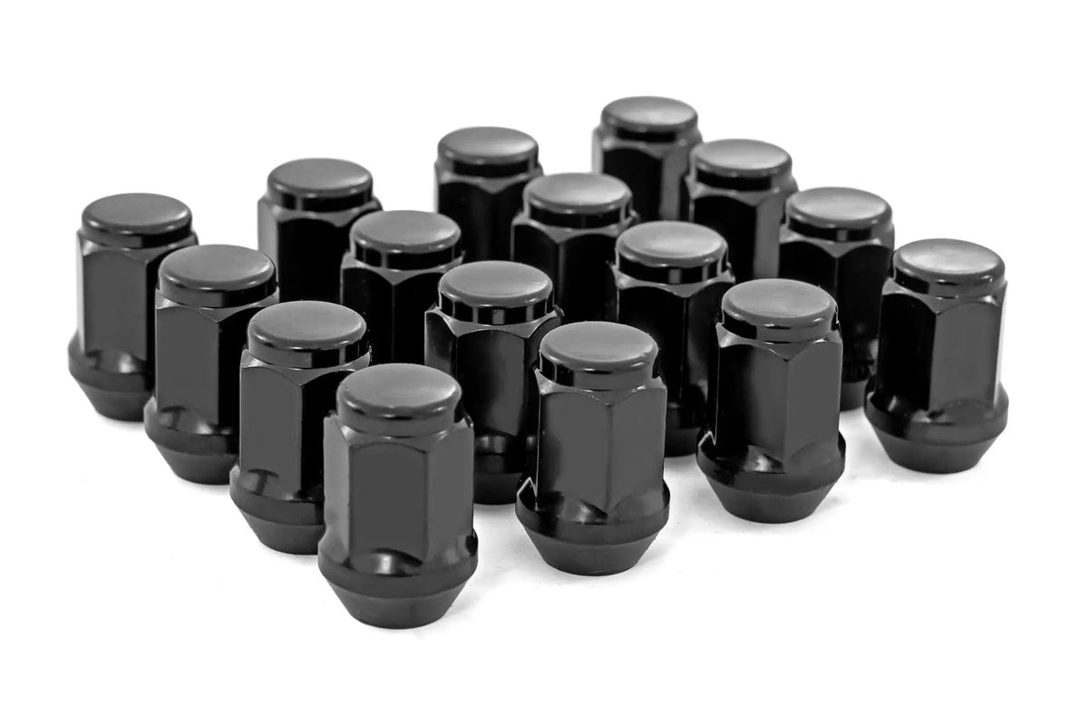 M10 x 1.25 Acorn Lug Nuts | Black | Set of 16 by Rough Country