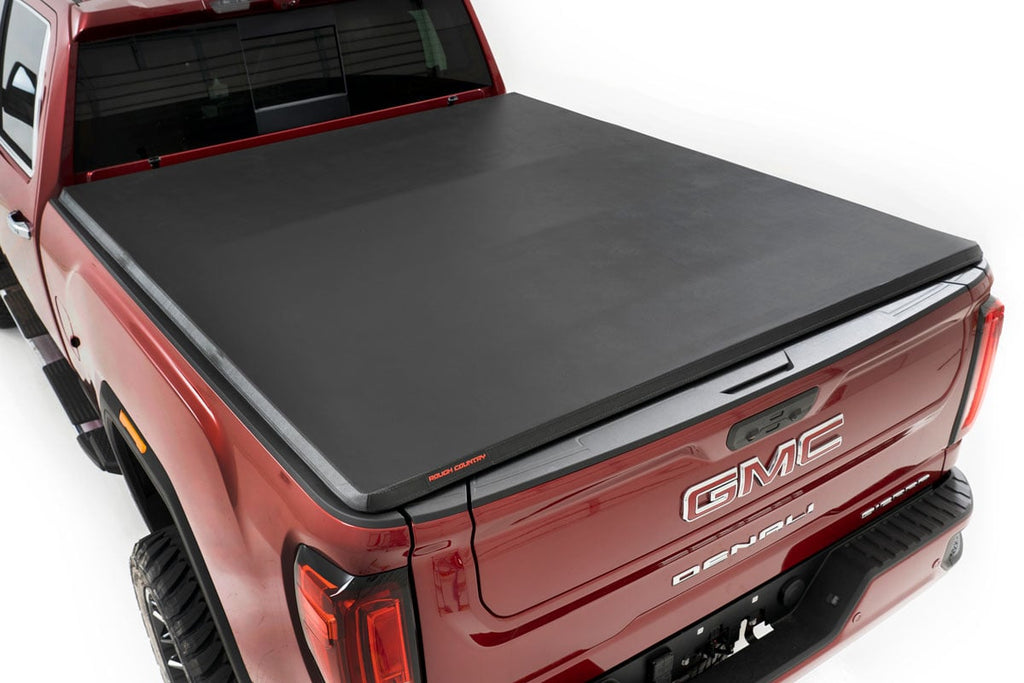 Soft Tri-Fold Bed Cover | 6'9" Bed | Chevy/GMC 2500HD/3500HD (20-26) by Rough Country