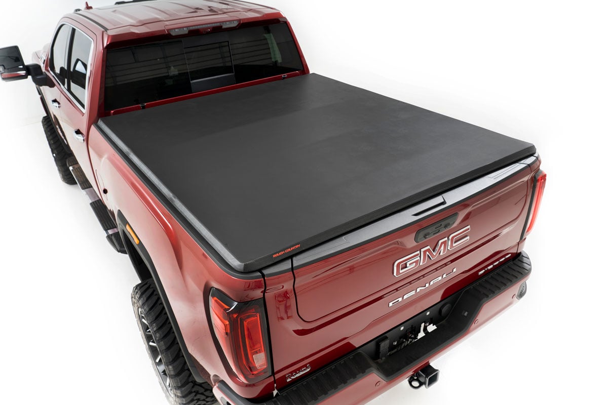 Soft Tri-Fold Bed Cover | 6'9" Bed | Chevy/GMC 2500HD/3500HD (20-26) by Rough Country