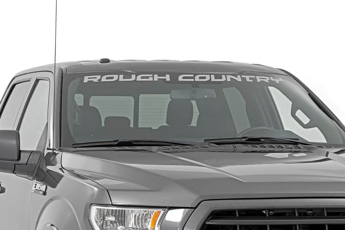 Rough Country Decal | 3 Inch x 49 Inch | Curved | Silver by Rough Country
