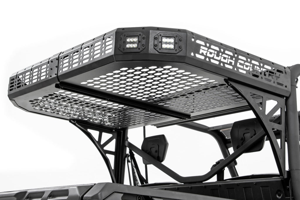 Cargo Rack | Dual 2" Black LED Pairs | Flush Mount | Can-Am Defender HD 5/HD 8/HD 9/HD 10 by Rough Country