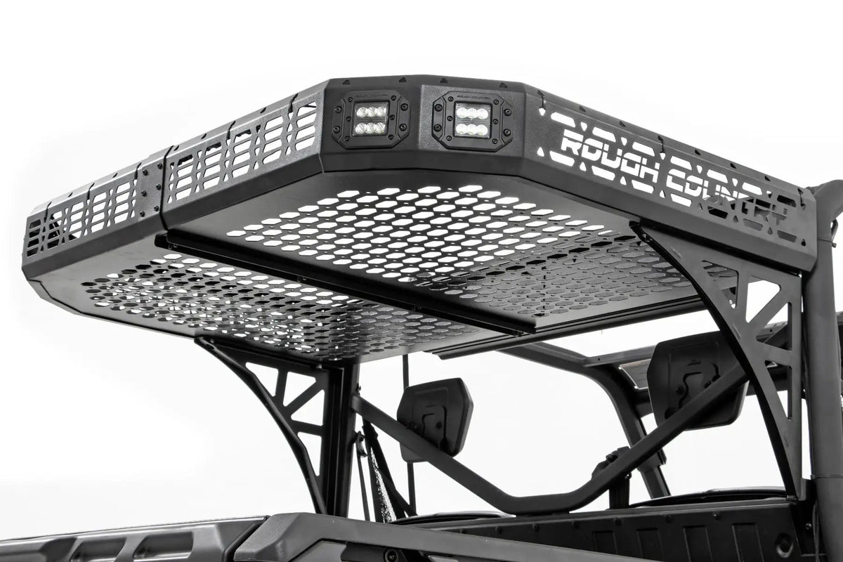 Cargo Rack | Dual 2" Black LED Pairs | Flush Mount | Can-Am Defender HD 5/HD 8/HD 9/HD 10 by Rough Country