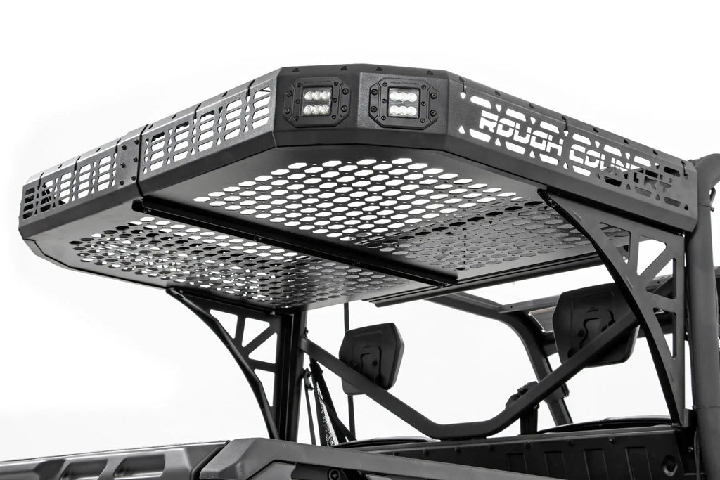 Cargo Rack | Dual 2" Black LED Pairs | Flush Mount | Can-Am Defender HD 5/HD 8/HD 9/HD 10 by Rough Country