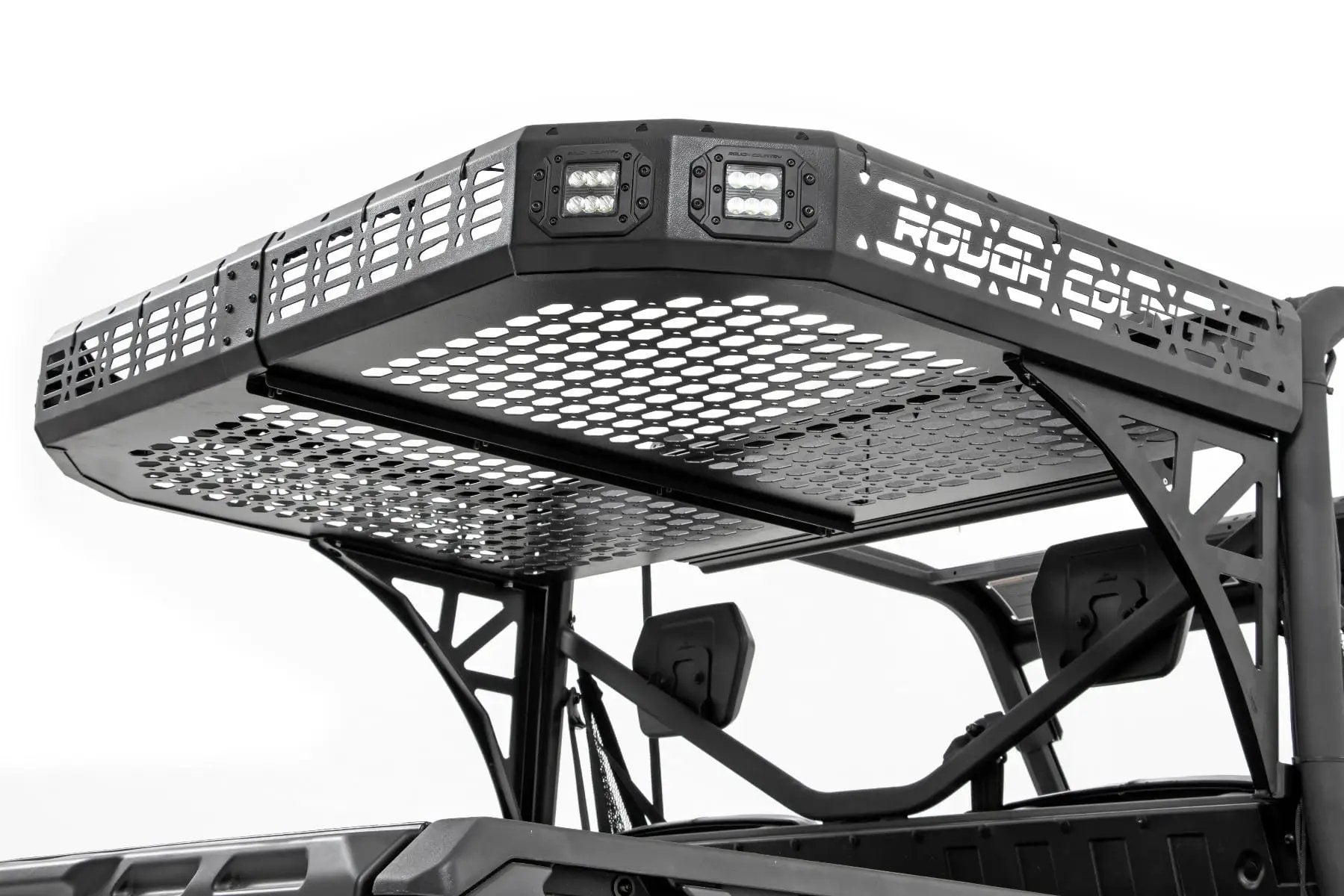 Cargo Rack | Dual 2" Black LED Pairs | Flush Mount | Can-Am Defender HD 5/HD 8/HD 9/HD 10 by Rough Country