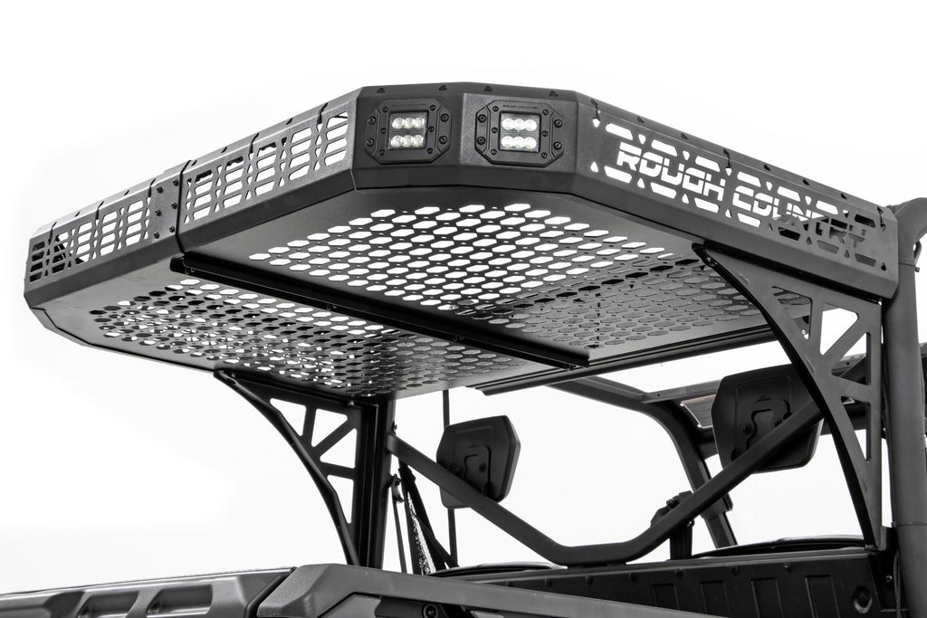 Cargo Rack | Dual 2" Black LED Pairs | Flush Mount | Can-Am Defender HD 5/HD 8/HD 9/HD 10 by Rough Country