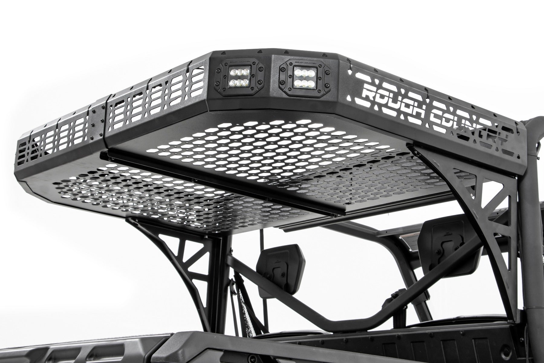 Cargo Rack | Dual 2" Black LED Pairs | Flush Mount | Can-Am Defender HD 5/HD 8/HD 9/HD 10 by Rough Country
