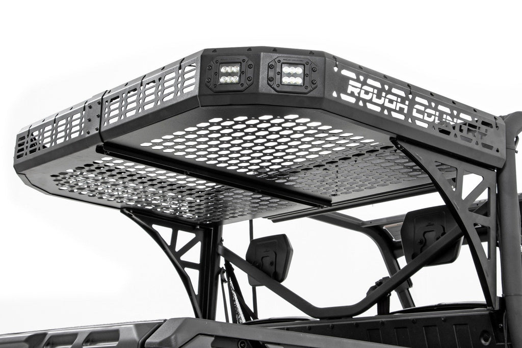 Cargo Rack | Dual 2" Black LED Pairs | Flush Mount | Polaris Ranger XP 1000 by Rough Country