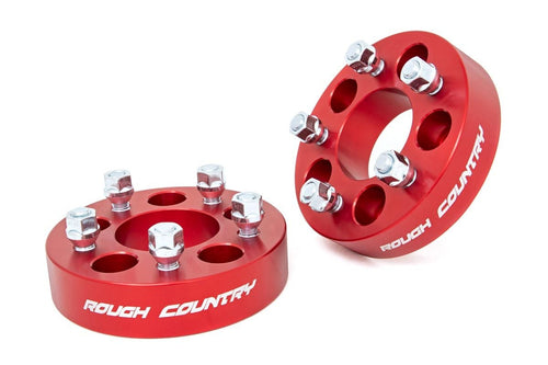 1.5 Inch Wheel Spacers| 5x4.5 | Red | Jeep Cherokee XJ/Comanche MJ/Wrangler TJ by Rough Country