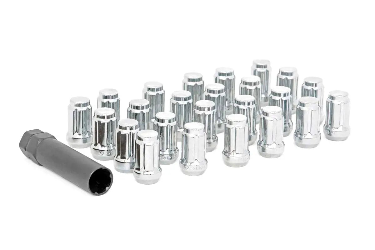 Lug Nut Set | 1/2x20 | 24 Qty | Chrome by Rough Country