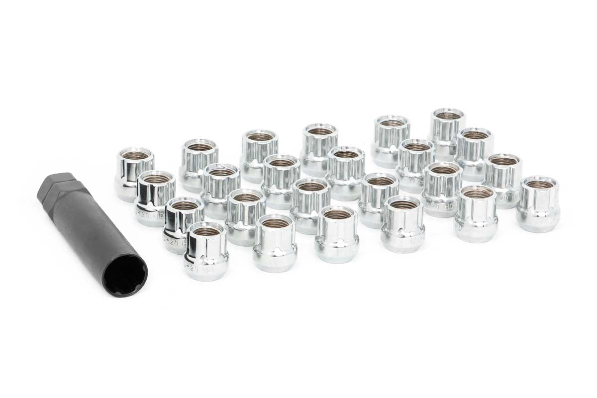 Lug Nut Set | 1/2x20 | 24 Qty | Chrome | Open End by Rough Country
