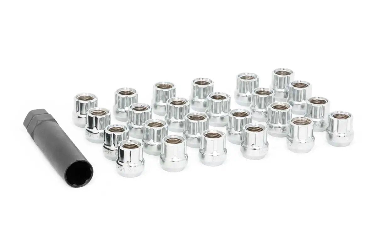 Lug Nut Set | 1/2x20 | 24 Qty | Chrome | Open End by Rough Country