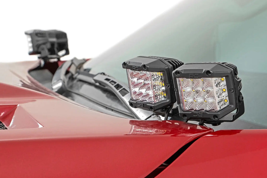 LED Light Kit | Ditch Mount | 3" OSRAM | Wide | Toyota Tundra 2WD/4WD (14-21) by Rough Country