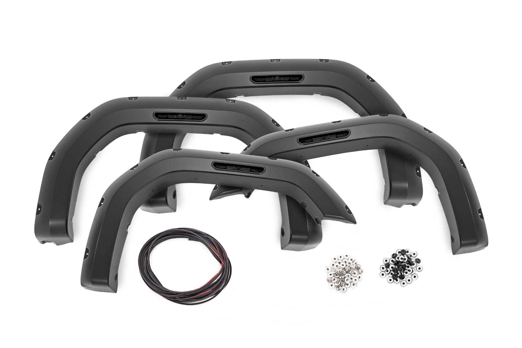 Pocket Fender Flares | GBA Black | GMC Sierra 2500 HD/Sierra 3500 HD (20-26) by Rough Country