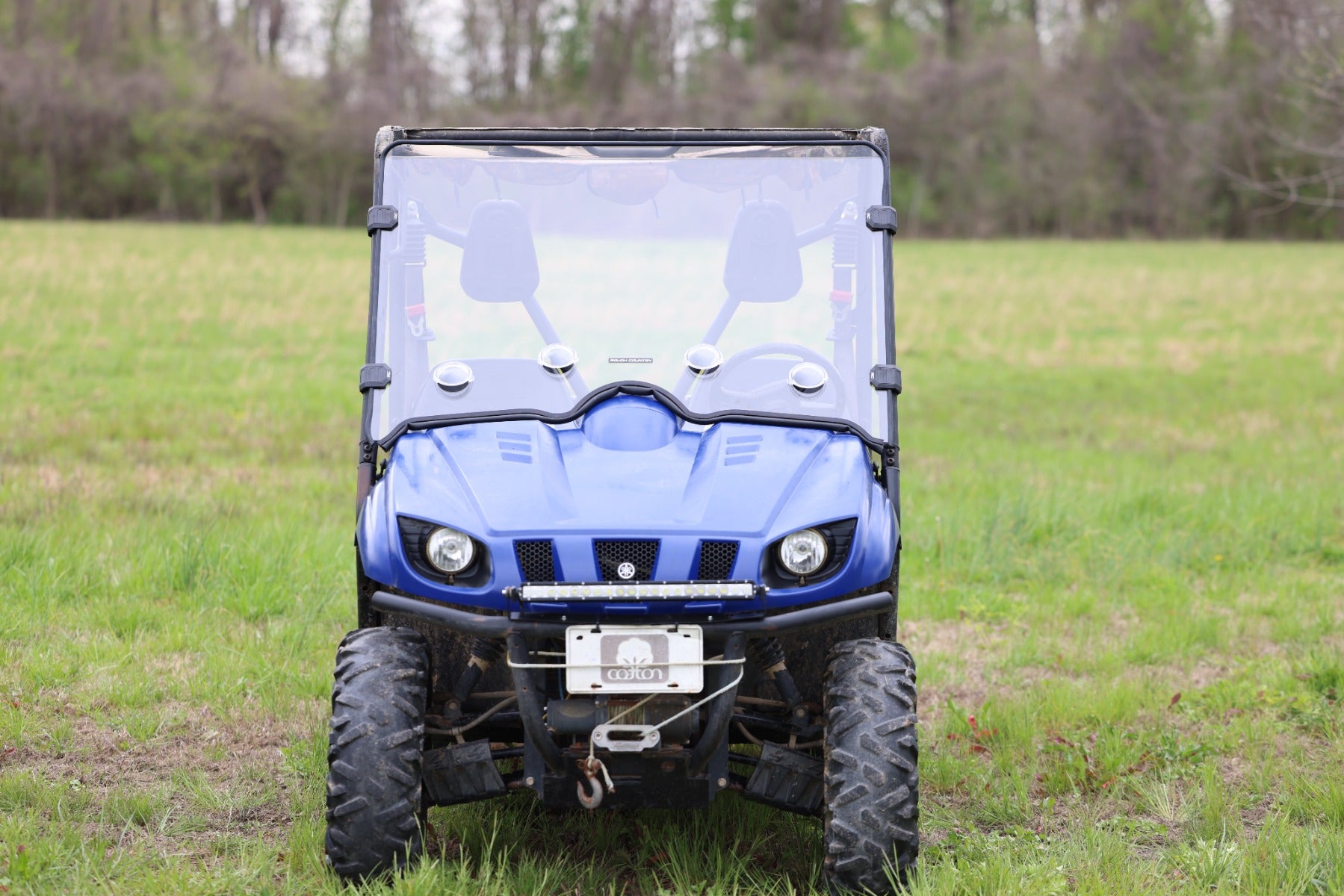 Vented Full Windshield | Scratch Resistant | Yamaha Rhino 450/Rhino 700 by Rough Country