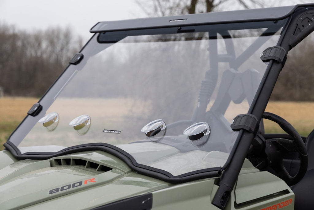 Vented Full Windshield | Scratch Resistant | Can-Am Commander Max 1000 by Rough Country