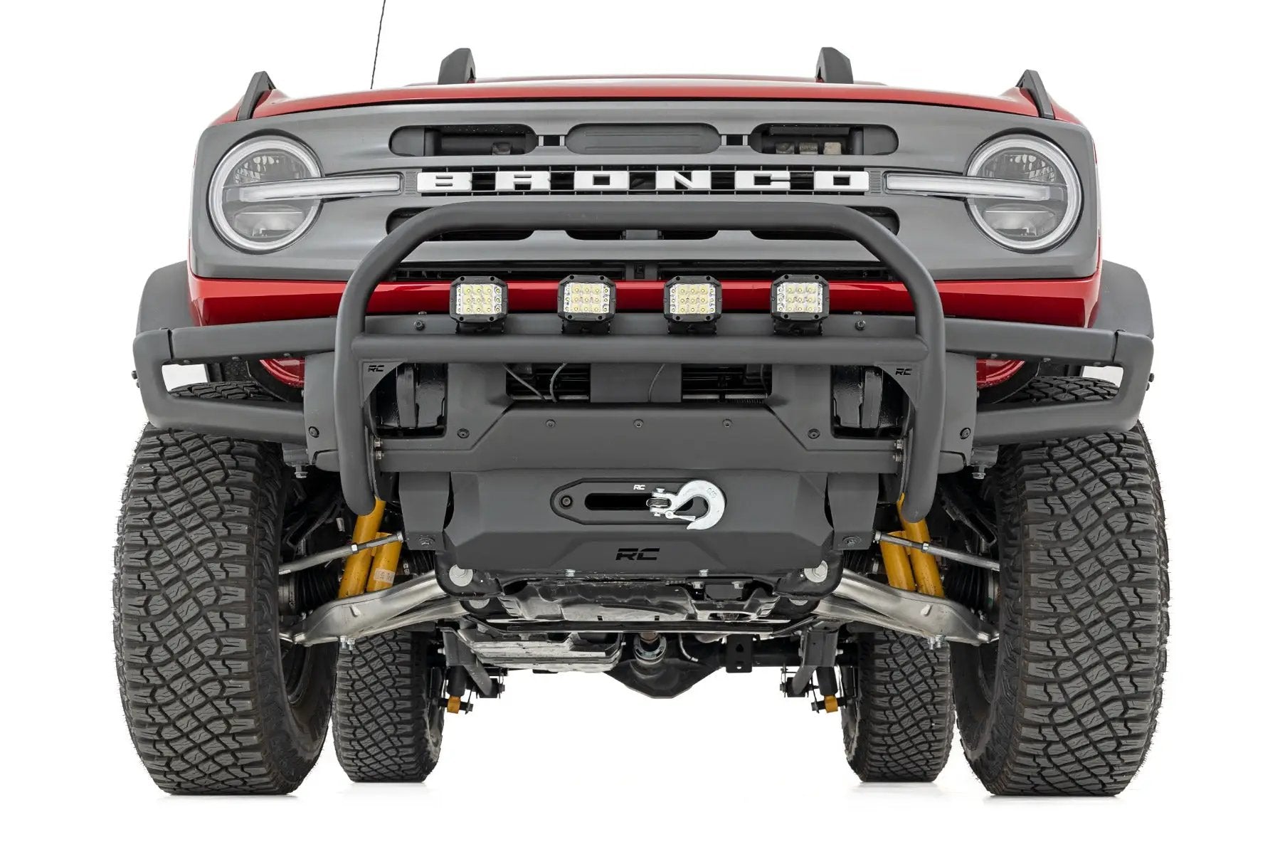 Nudge Bar | 20 Inch BLK DRL Single Row LED | OE Modular Steel | Ford Bronco (21-26) by Rough Country