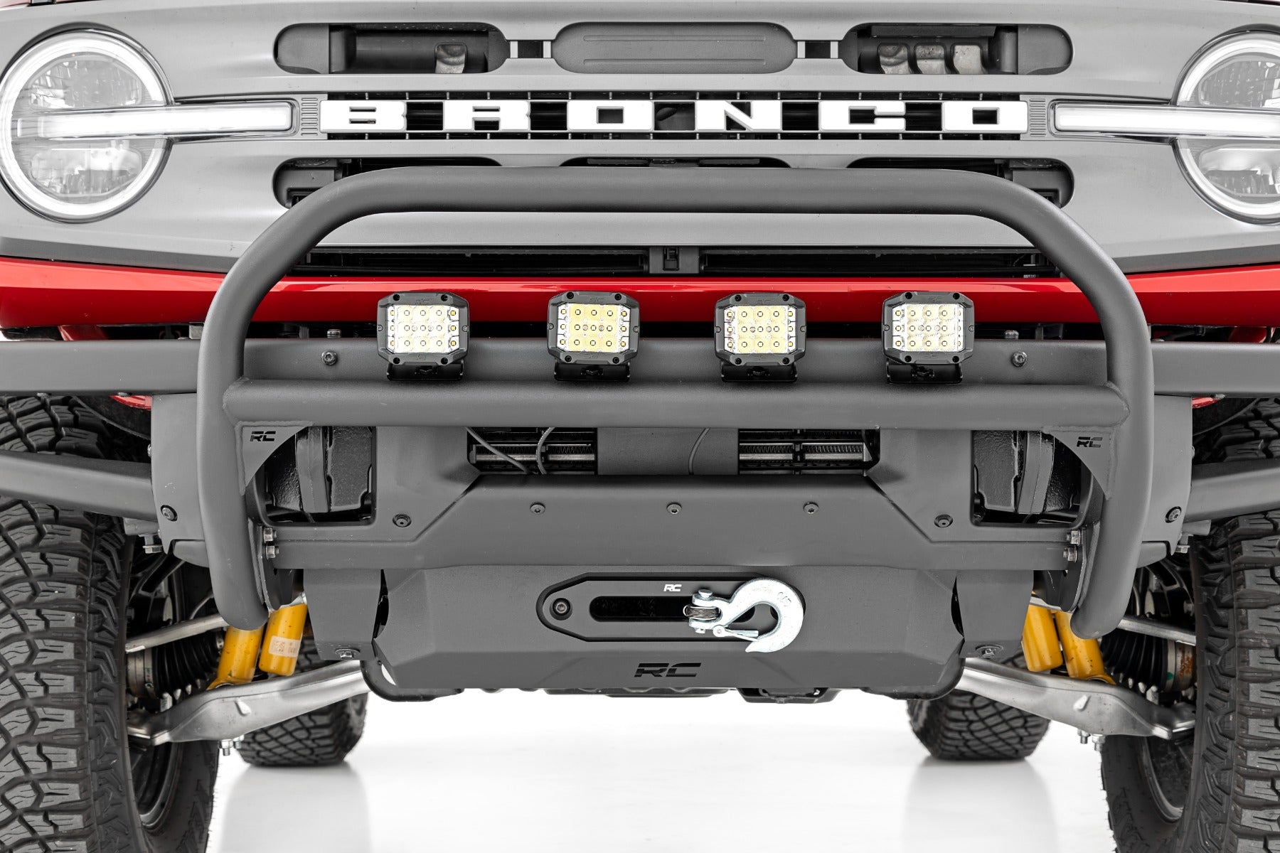 Nudge Bar | 20 Inch Chrome Single Row LED | OE Modular Steel | Ford Bronco (21-26) by Rough Country