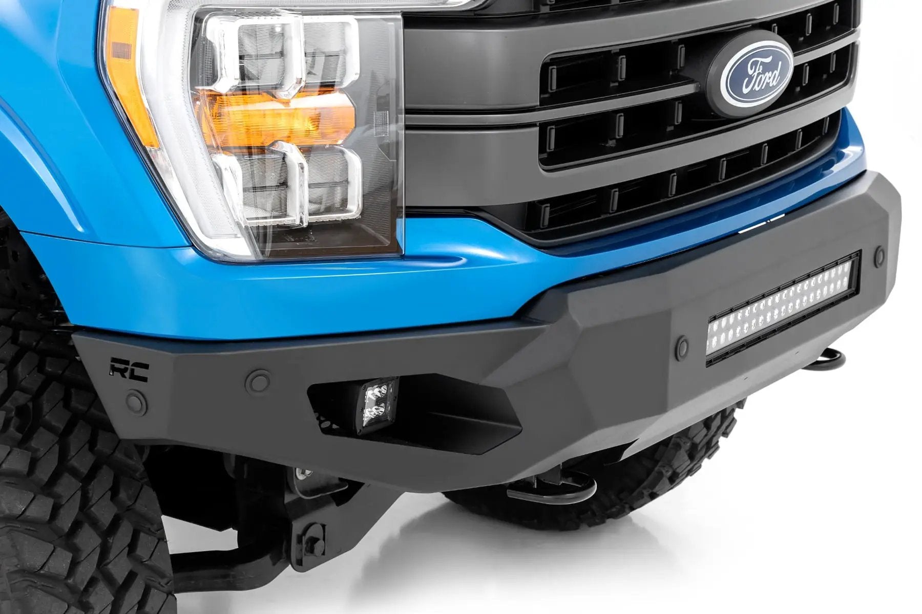 High Clearance Front Bumper | LED Lights & Skid Plate | Ford F-150 (21-23) by Rough Country