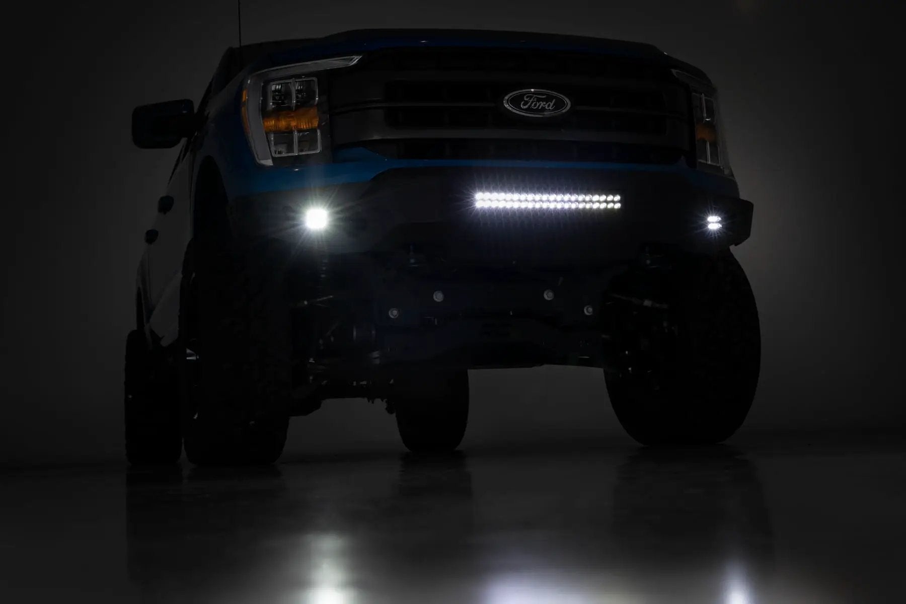 High Clearance Front Bumper | LED Lights & Skid Plate | Ford F-150 (21-23) by Rough Country