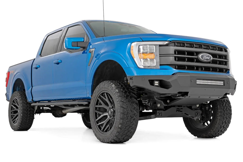 High Clearance Front Bumper | LED Lights & Skid Plate | Ford F-150 (21-23) by Rough Country