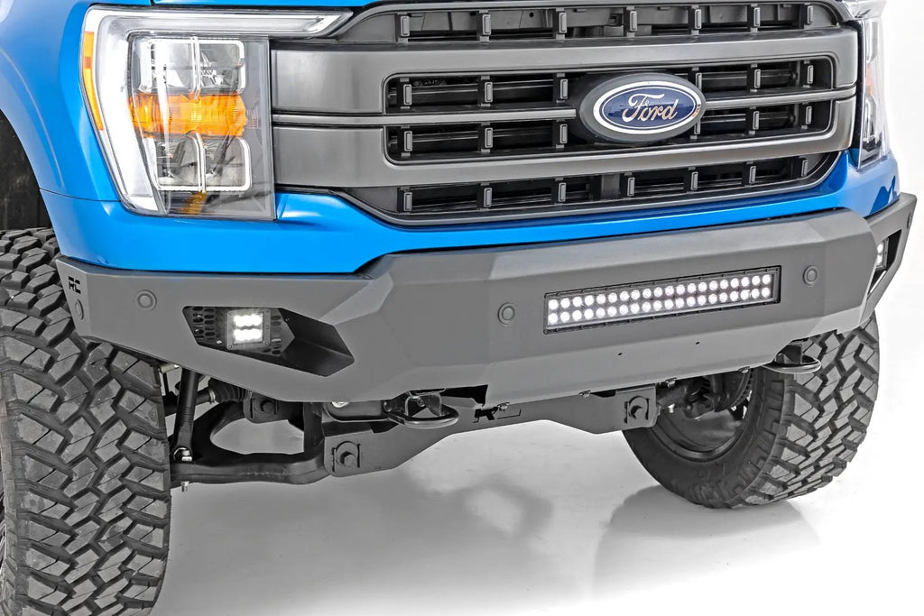High Clearance Front Bumper | LED Lights & Skid Plate | Ford F-150 (21-23) by Rough Country