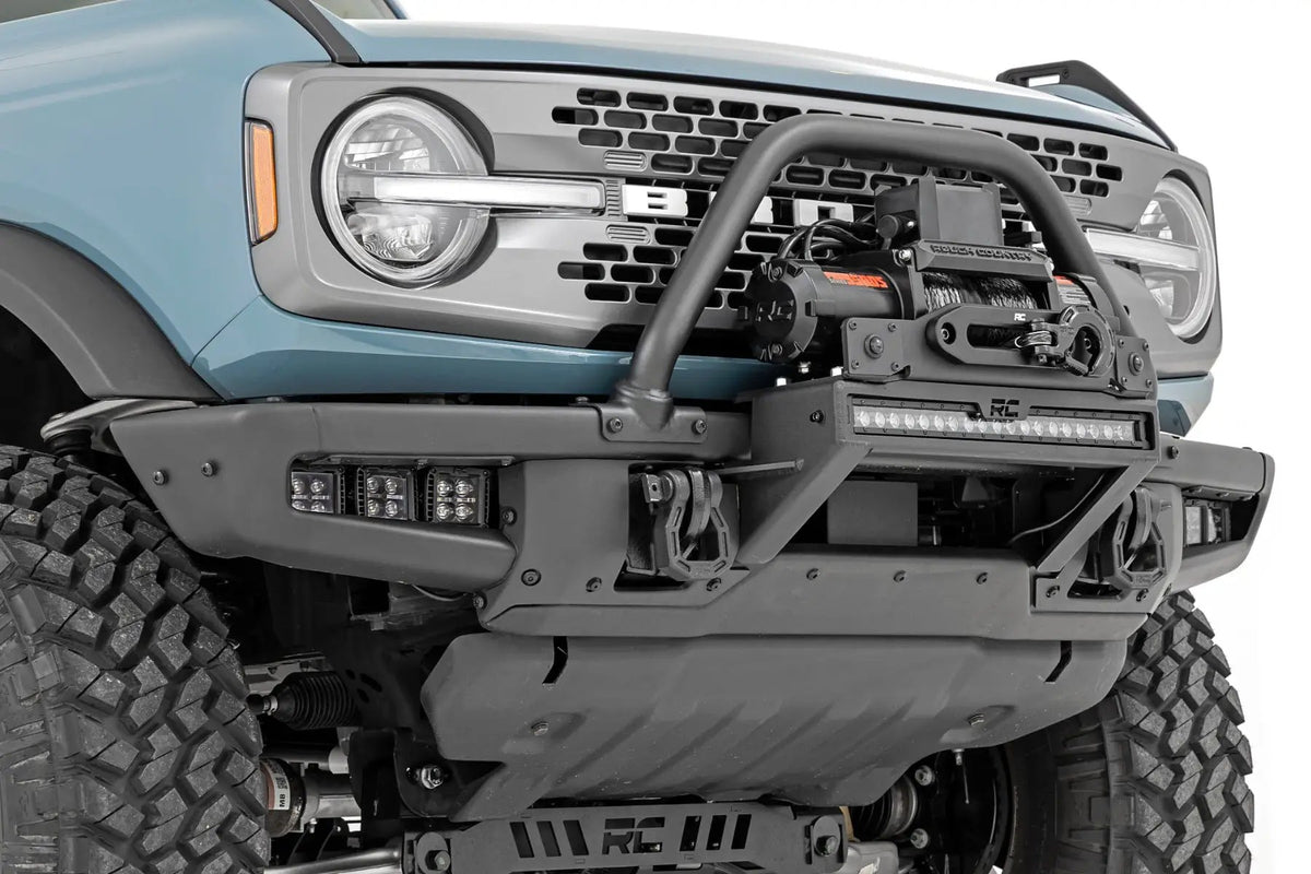 LED Light Kit | Fog Mount | Triple 2" Black Pair | Spot/Flood | Ford Bronco (21-26) by Rough Country