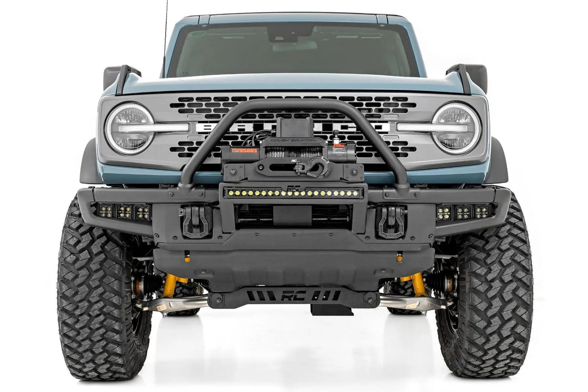 LED Light Kit | Fog Mount | Triple 2" Black Pair | Spot/Flood | Ford Bronco (21-26) by Rough Country