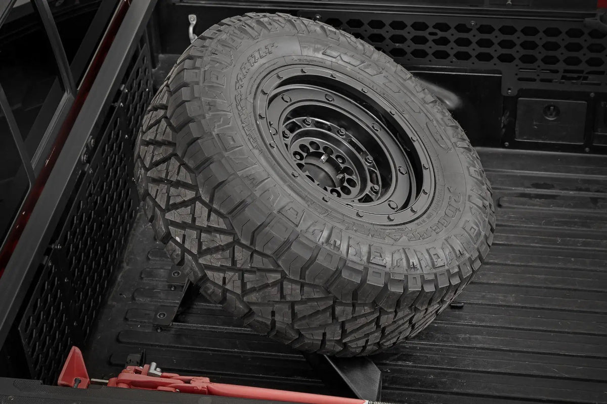 Bed Mount Spare Tire Carrier | Universal (5x5.5 6x5.5 6x135 & 5x5.0 Bolt Patterns) by Rough Country