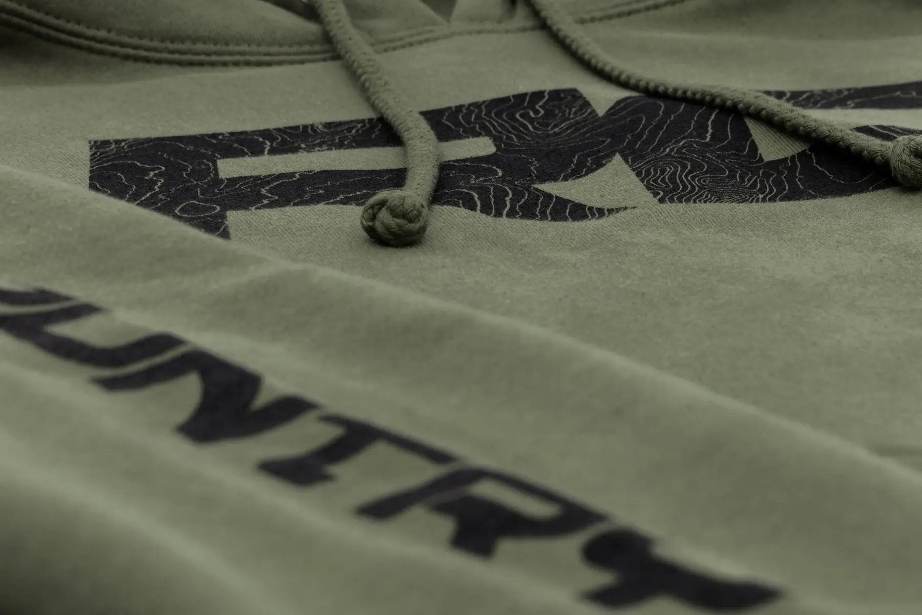 Rough Country Hoodie | RC Topographical Sleeve | Army Green | 2XL by Rough Country