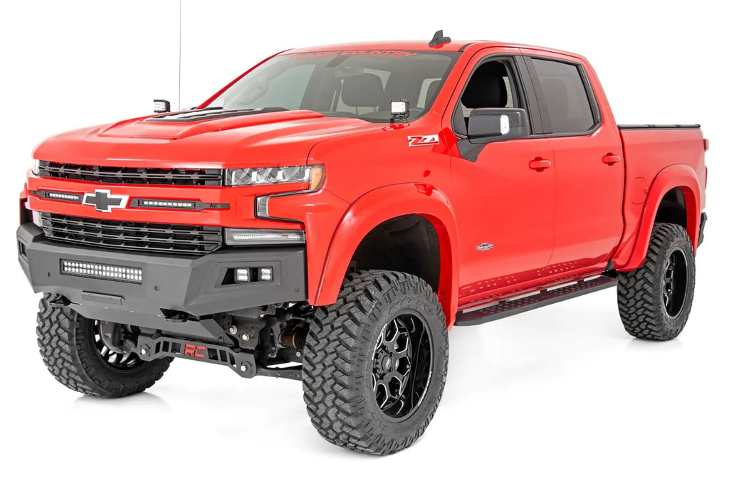 RPT2 Running Boards | Crew Cab | Black | Chevy/GMC 1500/2500HD/3500HD (19-26) by Rough Country