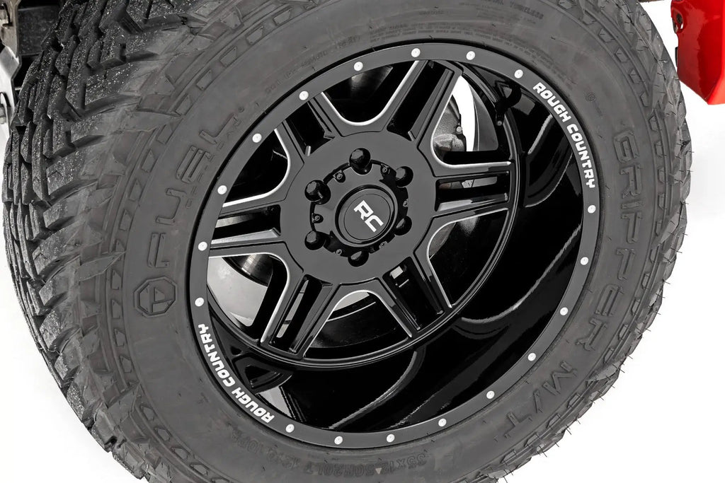 Rough Country 92 Series Wheel | Machined One-Piece | Gloss Black | 20x12 | 8x6.5 | -44mm by Rough Country
