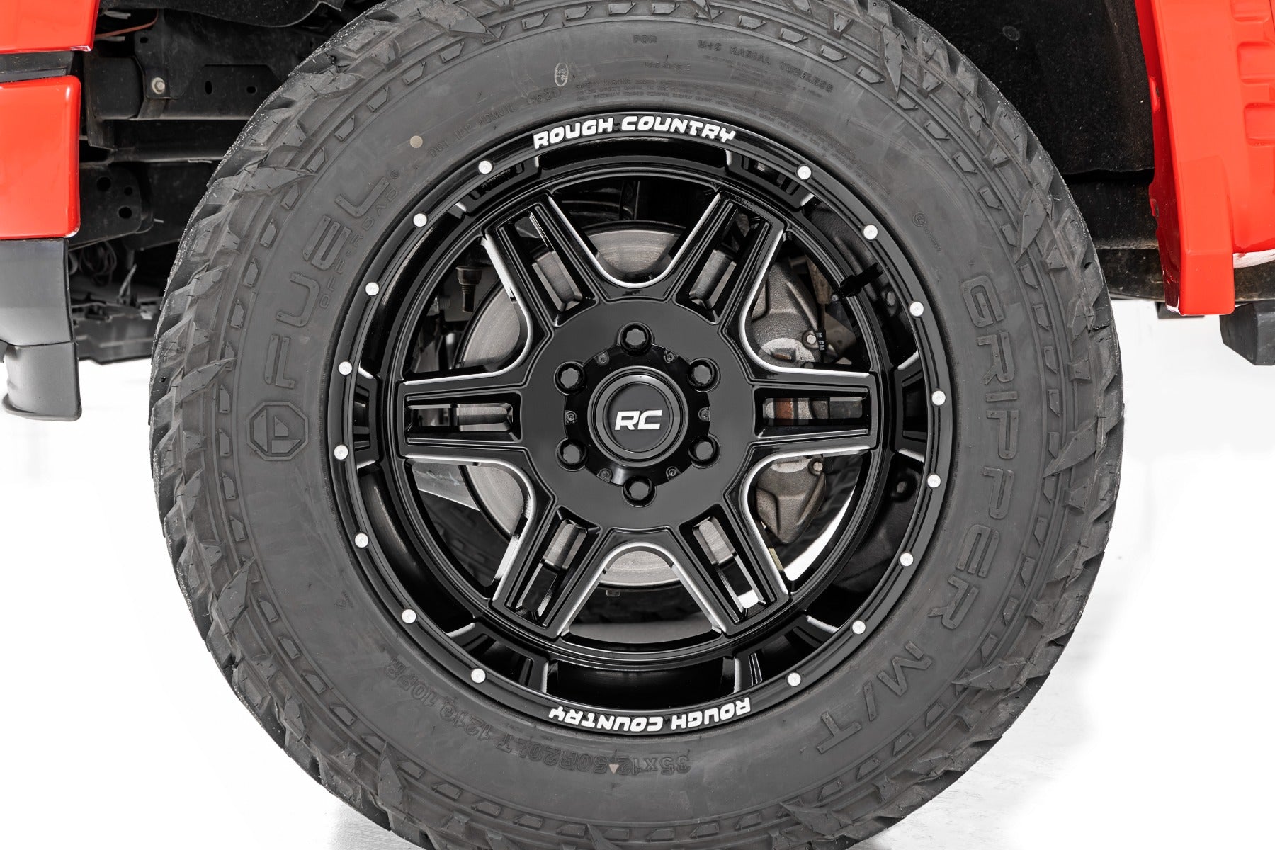 Rough Country 92 Series Wheel | Machined One-Piece | Gloss Black | 20x12 | 8x6.5 | -44mm by Rough Country