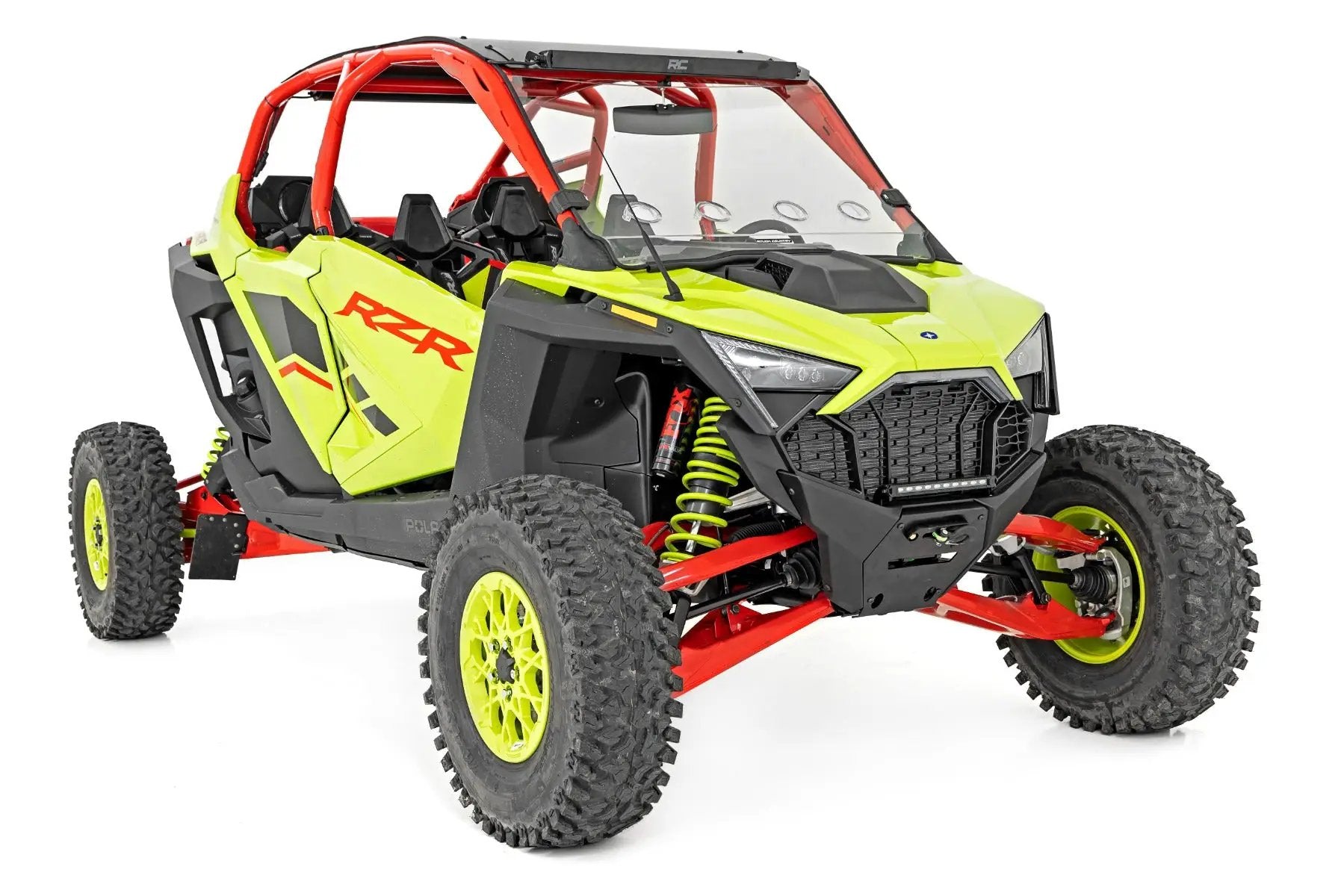 Vented Full Windshield | Scratch Resistant | Polaris RZR Turbo R by Rough Country