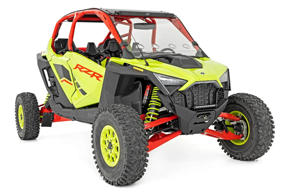 Vented Full Windshield | Scratch Resistant | Polaris RZR Turbo R by Rough Country