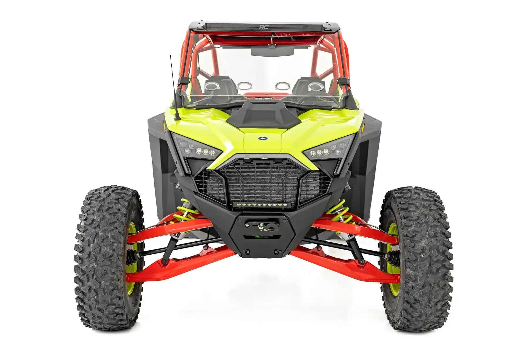 Vented Full Windshield | Scratch Resistant | Polaris RZR Turbo R by Rough Country